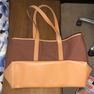 Stoney Clover Lane Canvas Tote Brown and Tan Women's Tote Bag SCL